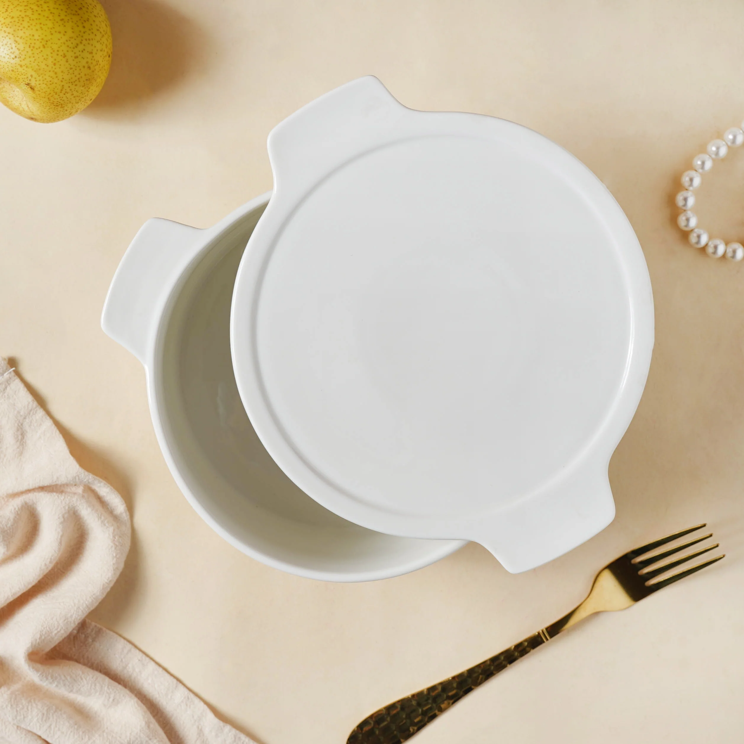 White Serving Pot - Image 3
