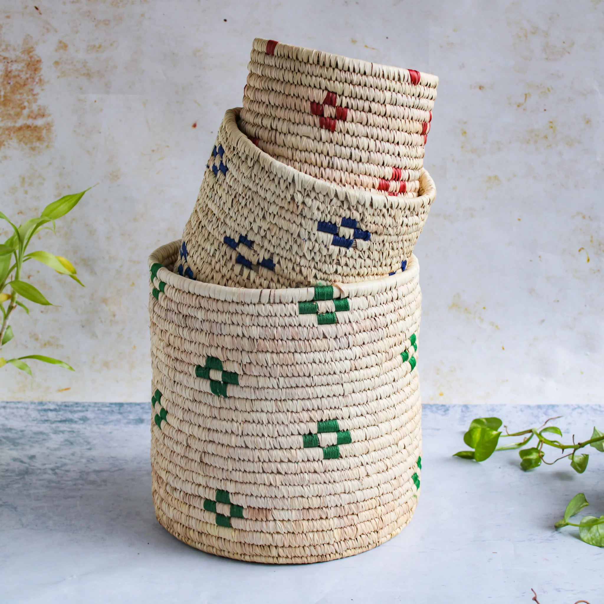 Wicker Planter Set of 3 - Image 3