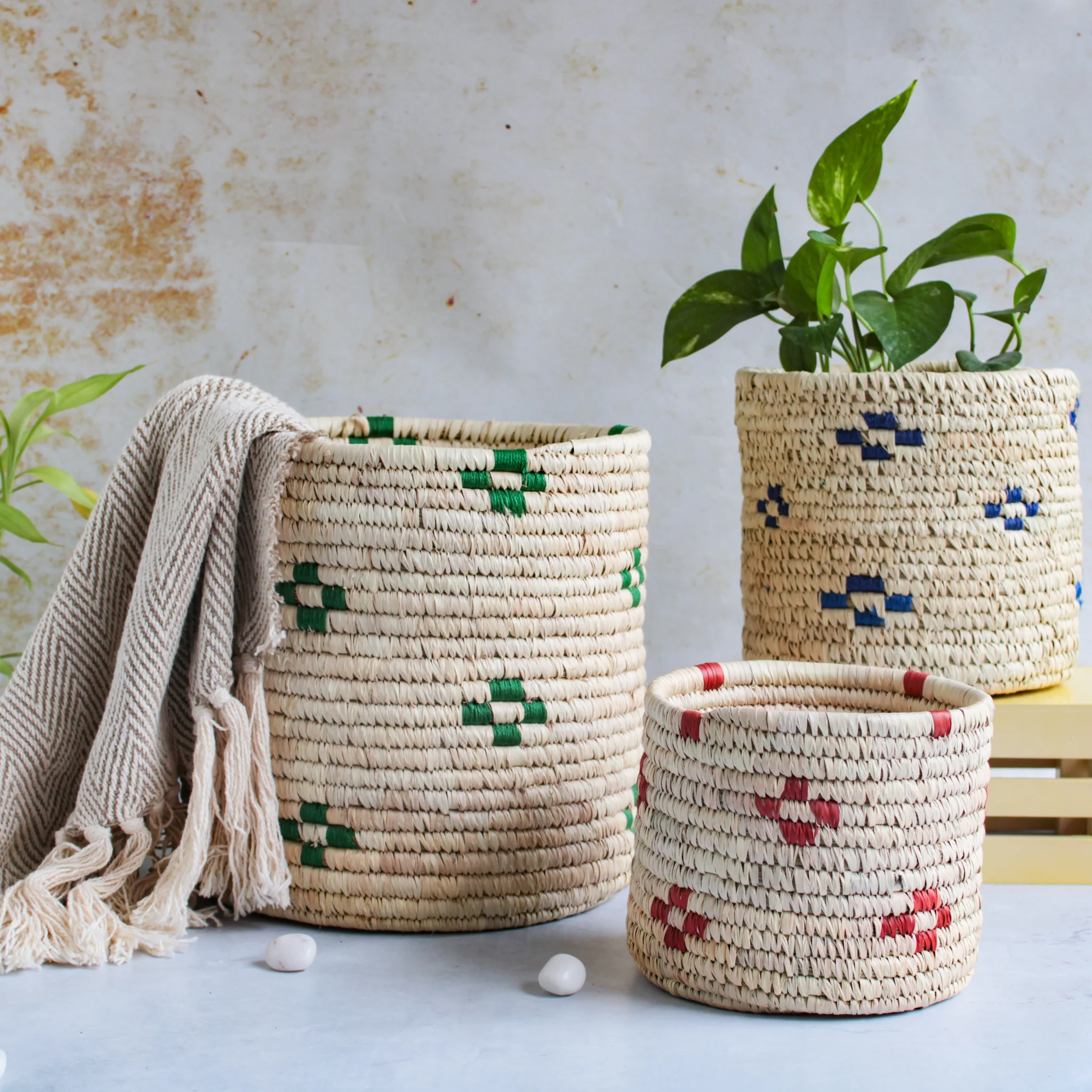 Wicker Planter Set of 3 - Image 5