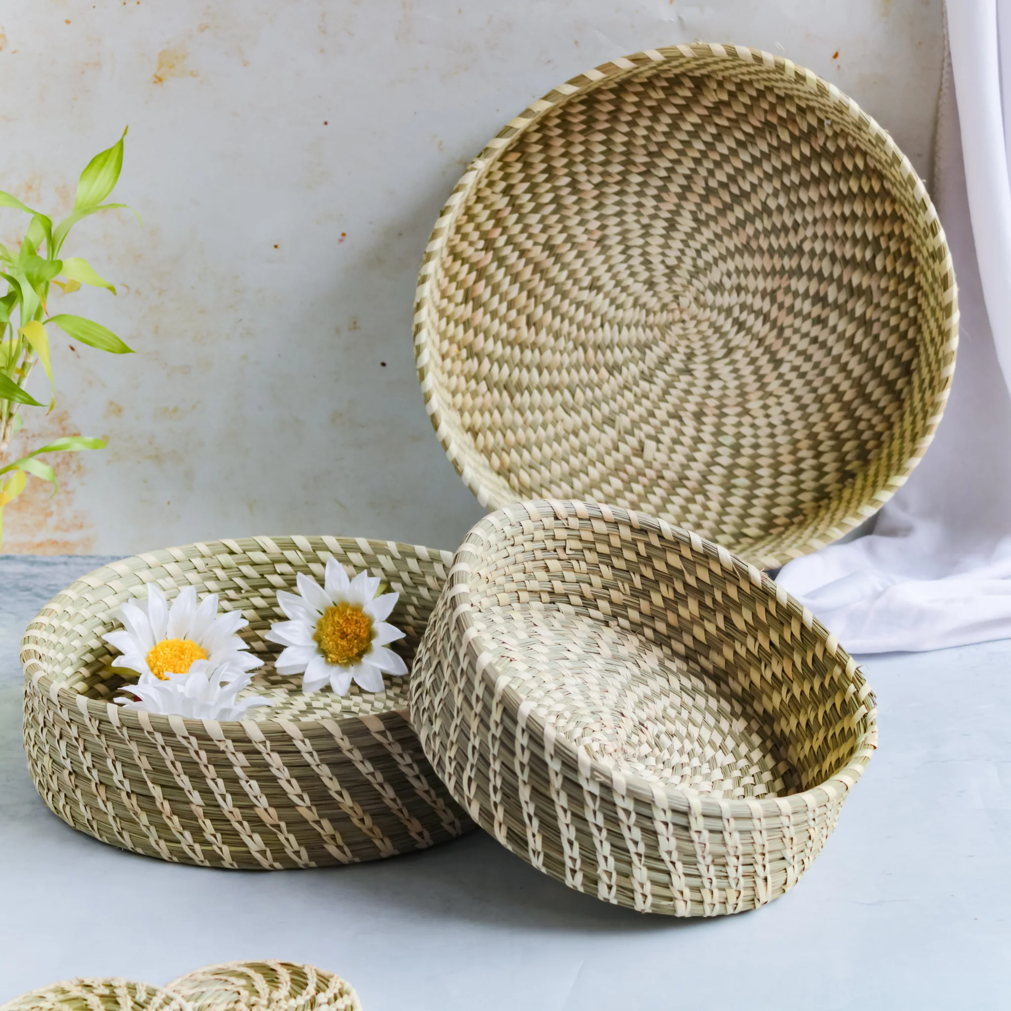 Wicker Storage Basket Set of 3 - Image 10