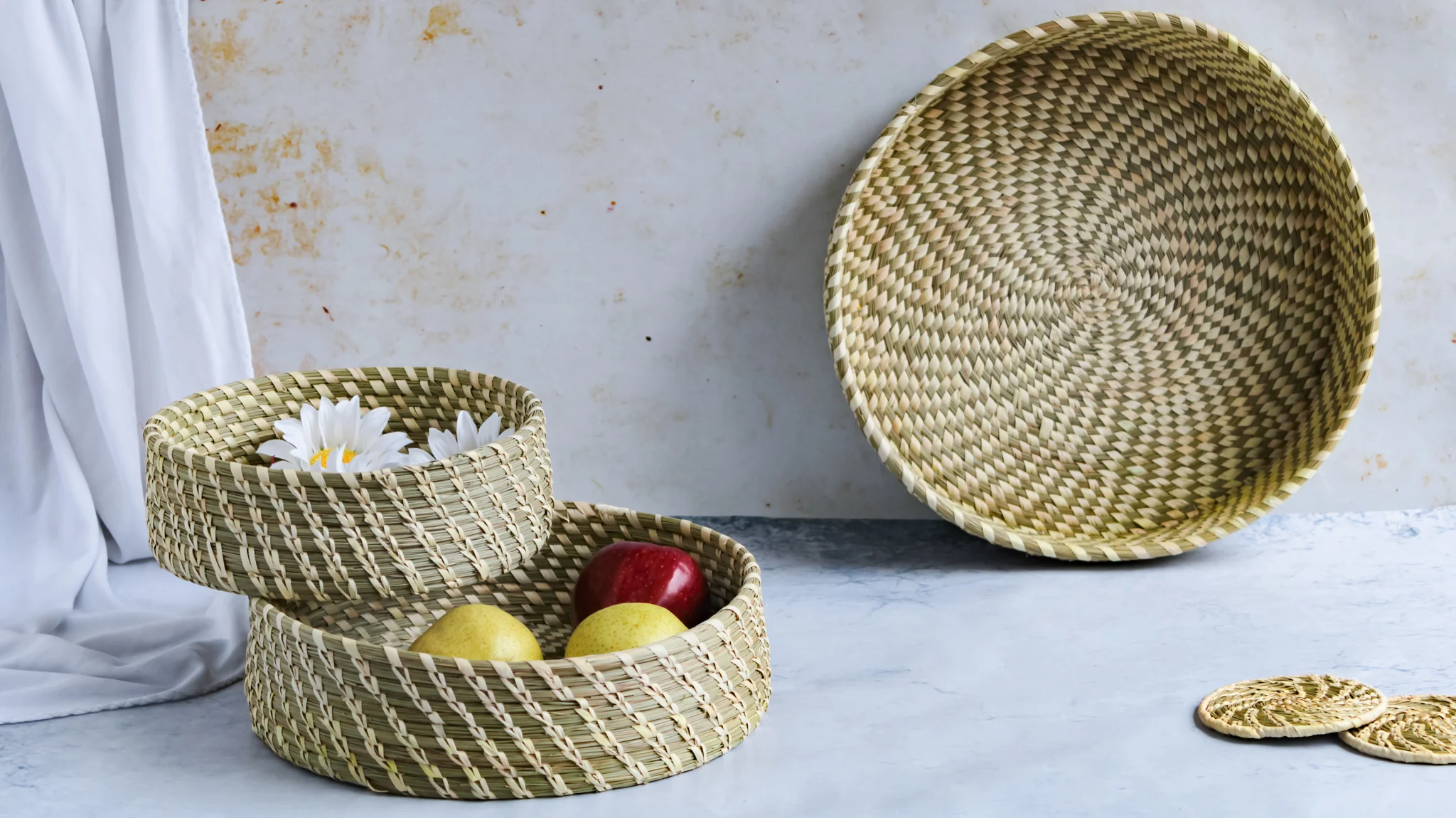 Wicker Storage Basket Set of 3 - Image 12