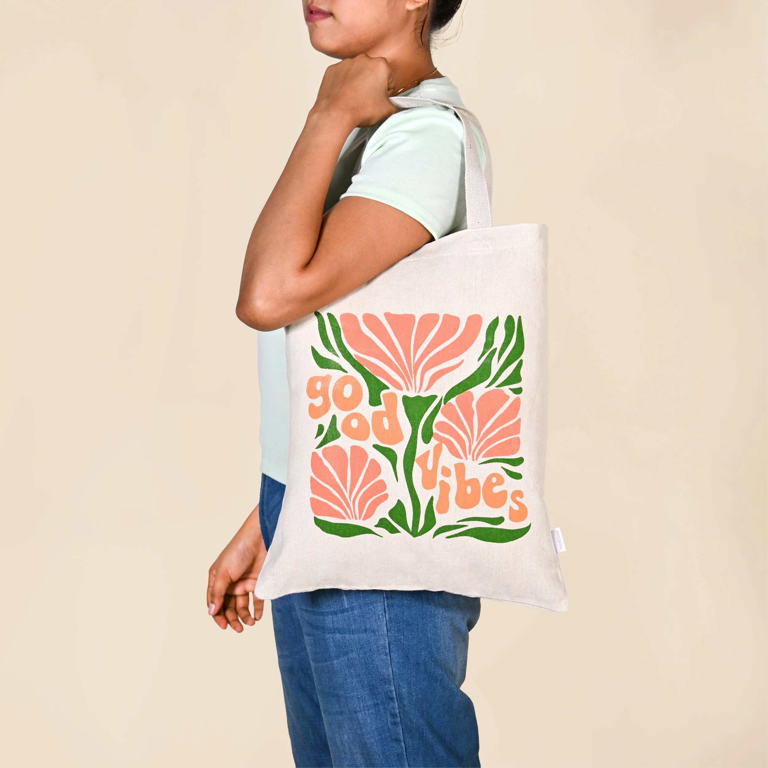 Wild Soul Good Vibes Canvas Tote Bag Set Of 2 - Image 2