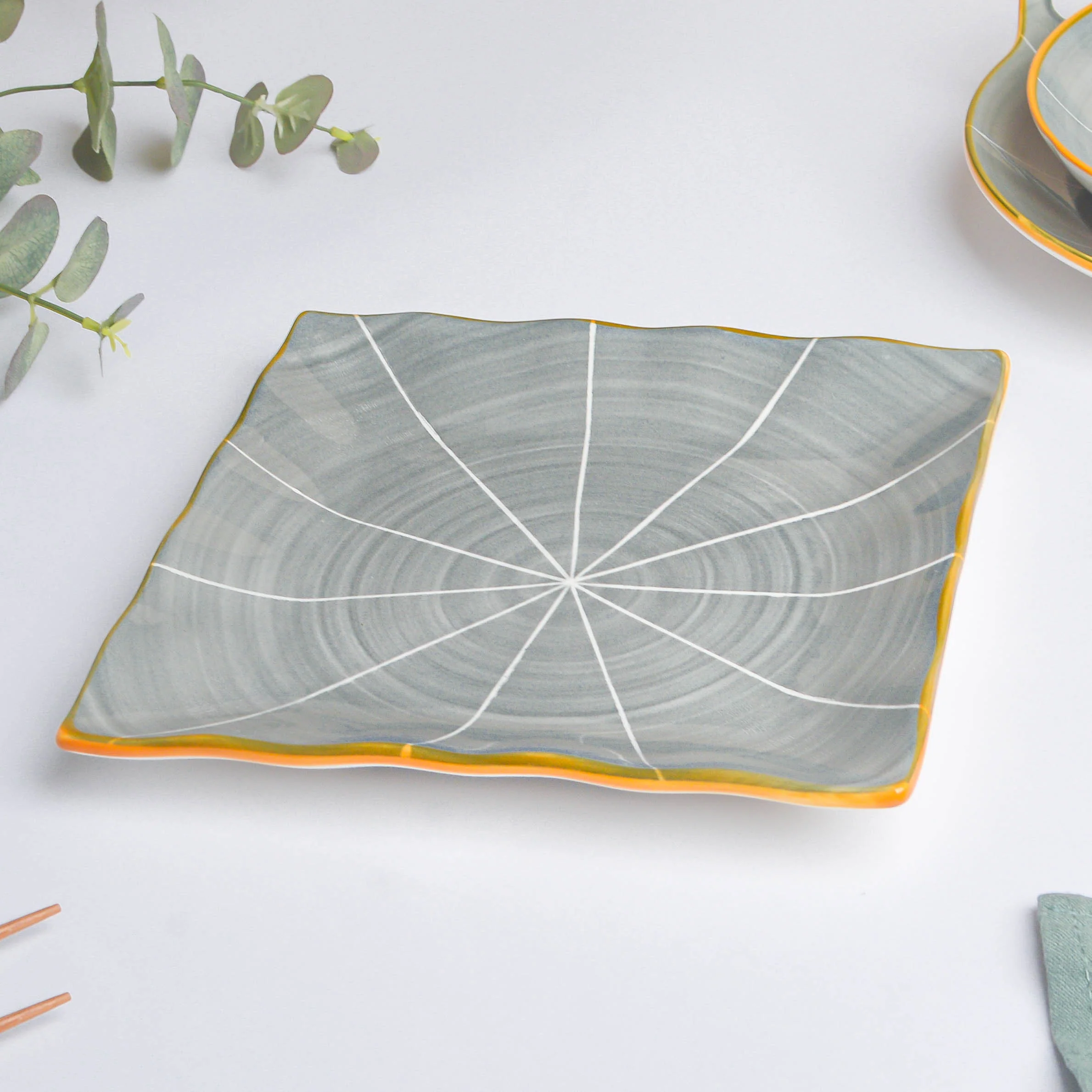 Willow Dark Grey 22 Piece Pasta Set For 6 - Image 5