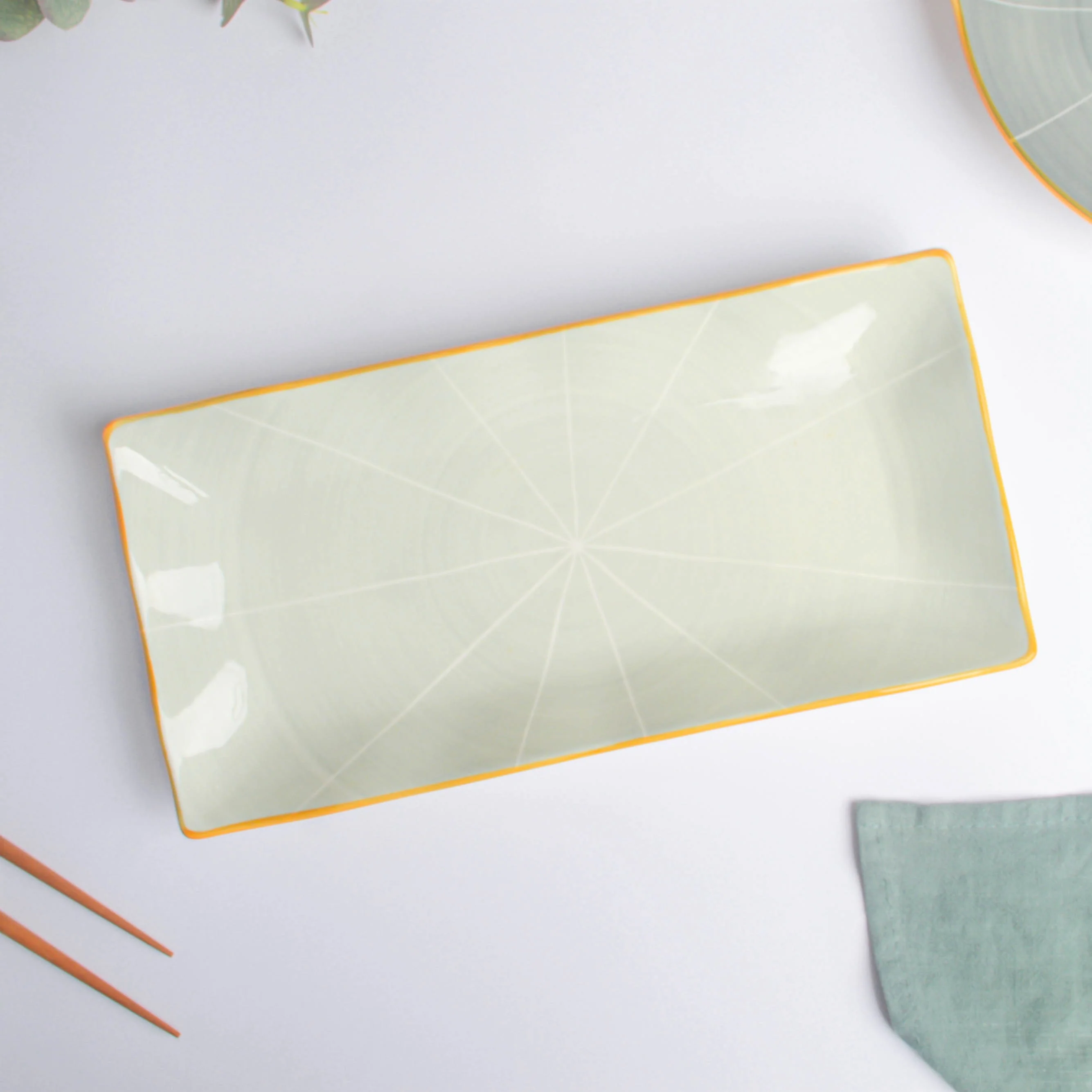 Willow Light Grey Ceramic Platter 12 inch - Image 3