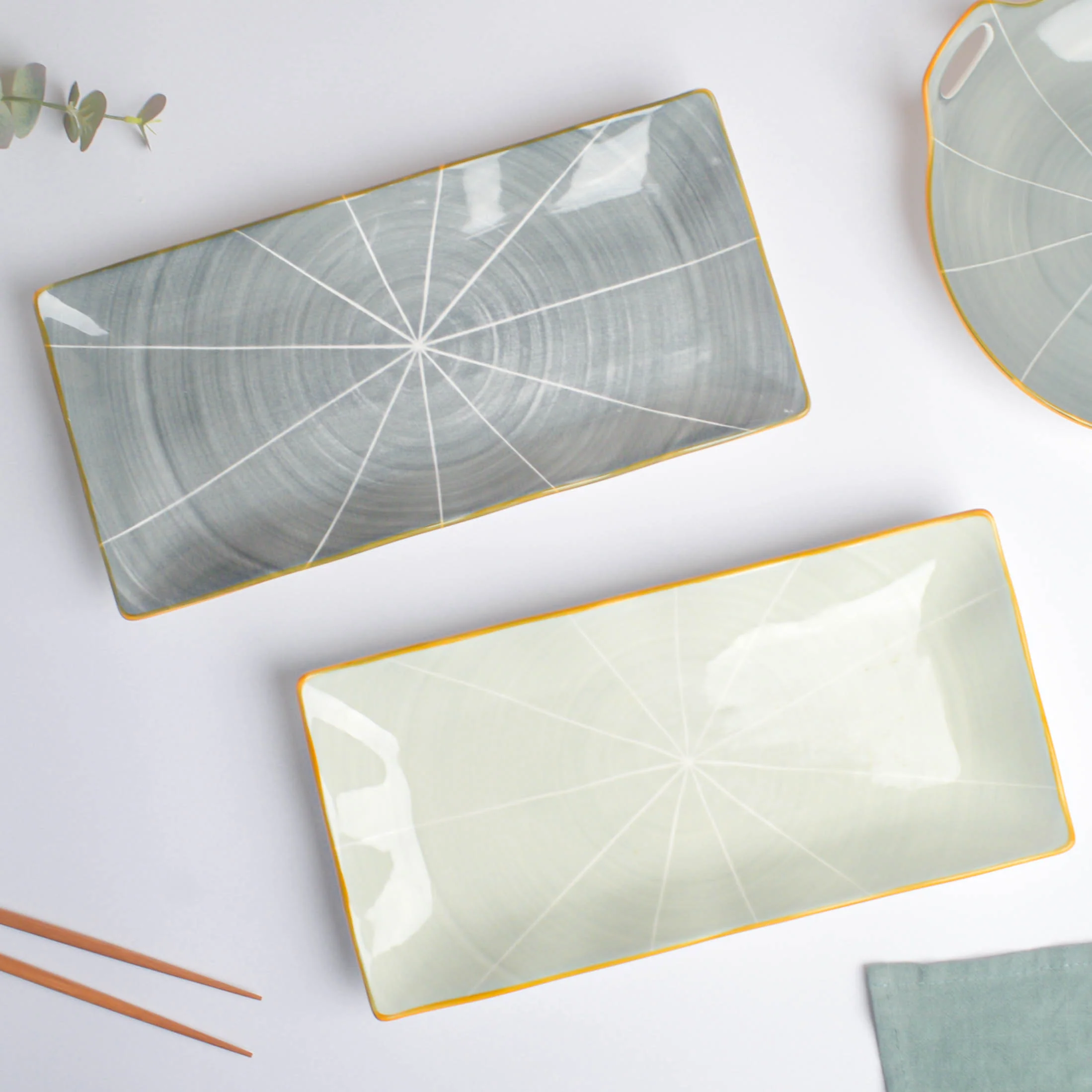 Willow Light Grey Ceramic Platter 12 inch - Image 7
