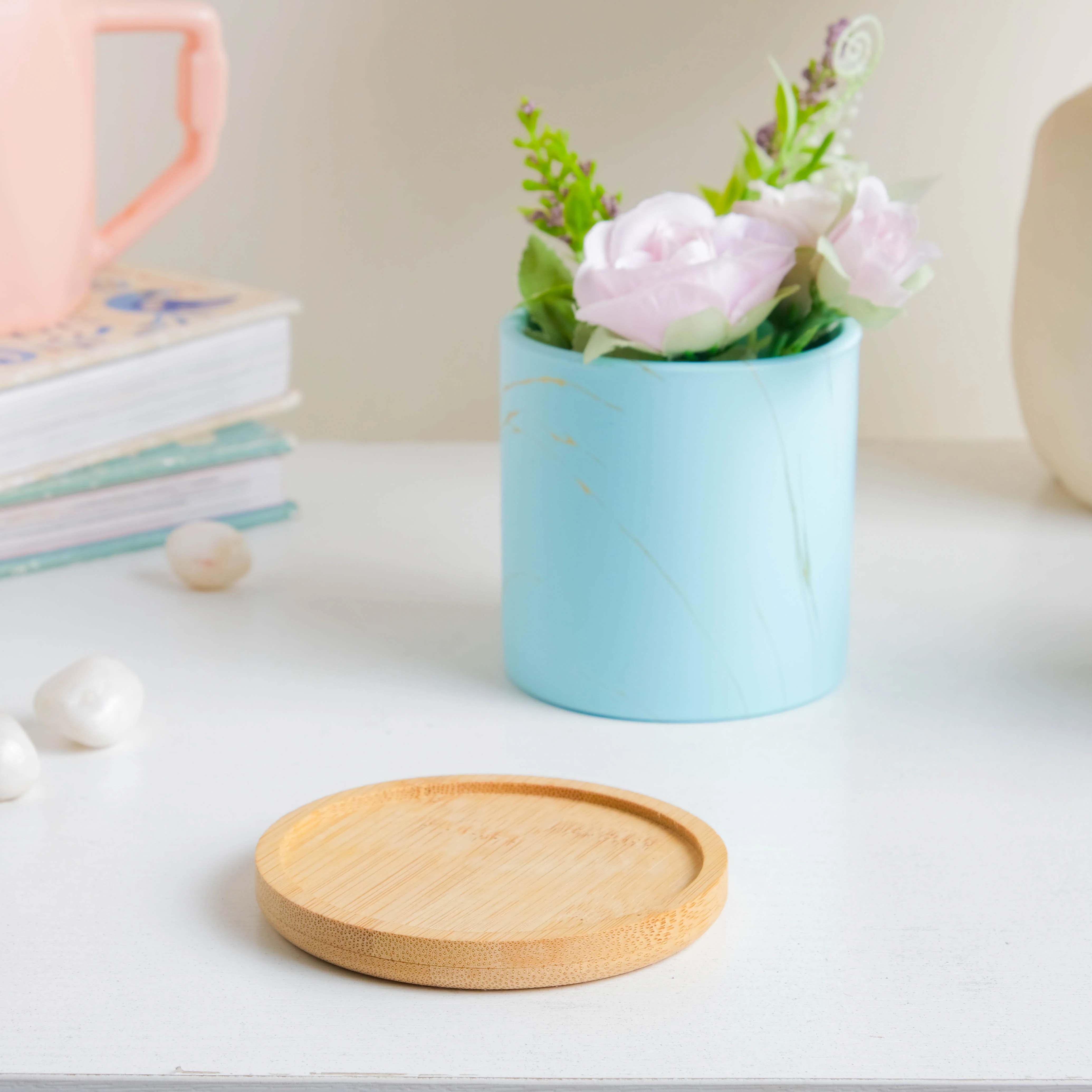 Winter Blue Planter With Coaster - Image 7