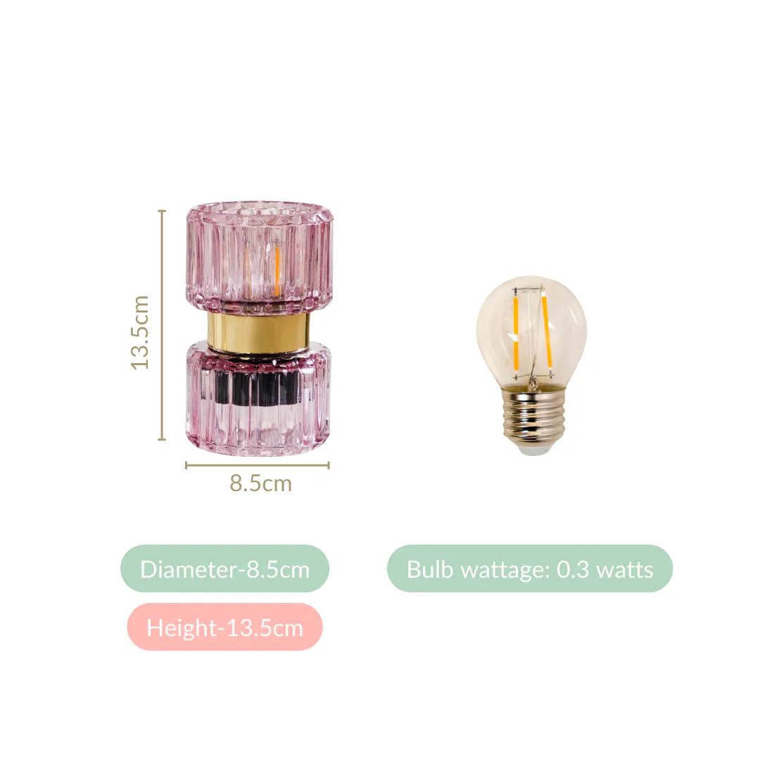 Wireless Decor Glass Lamp With LED Light Bulb - Image 4