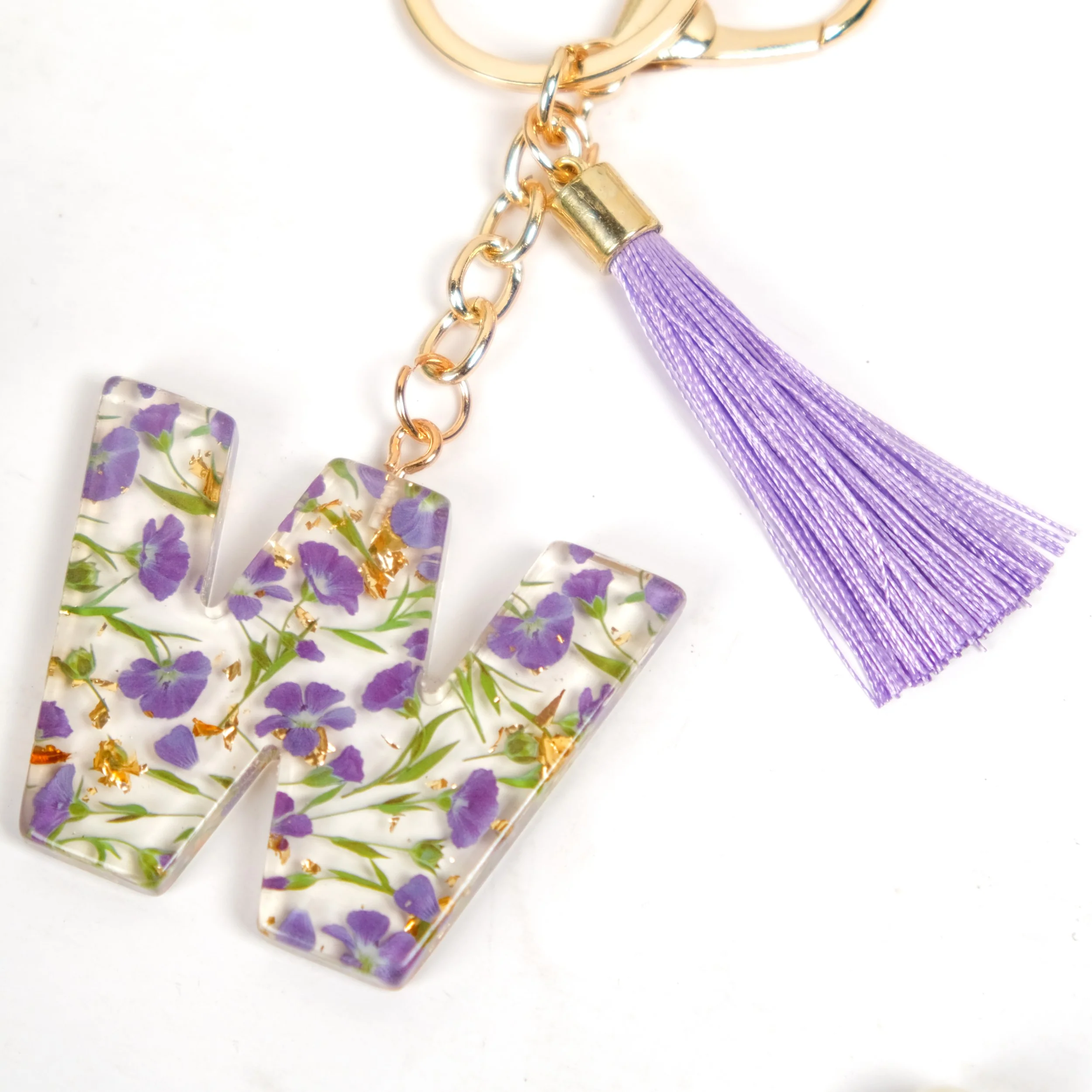 Wonderous Wildflower W Alphabet Keyring - Image 7