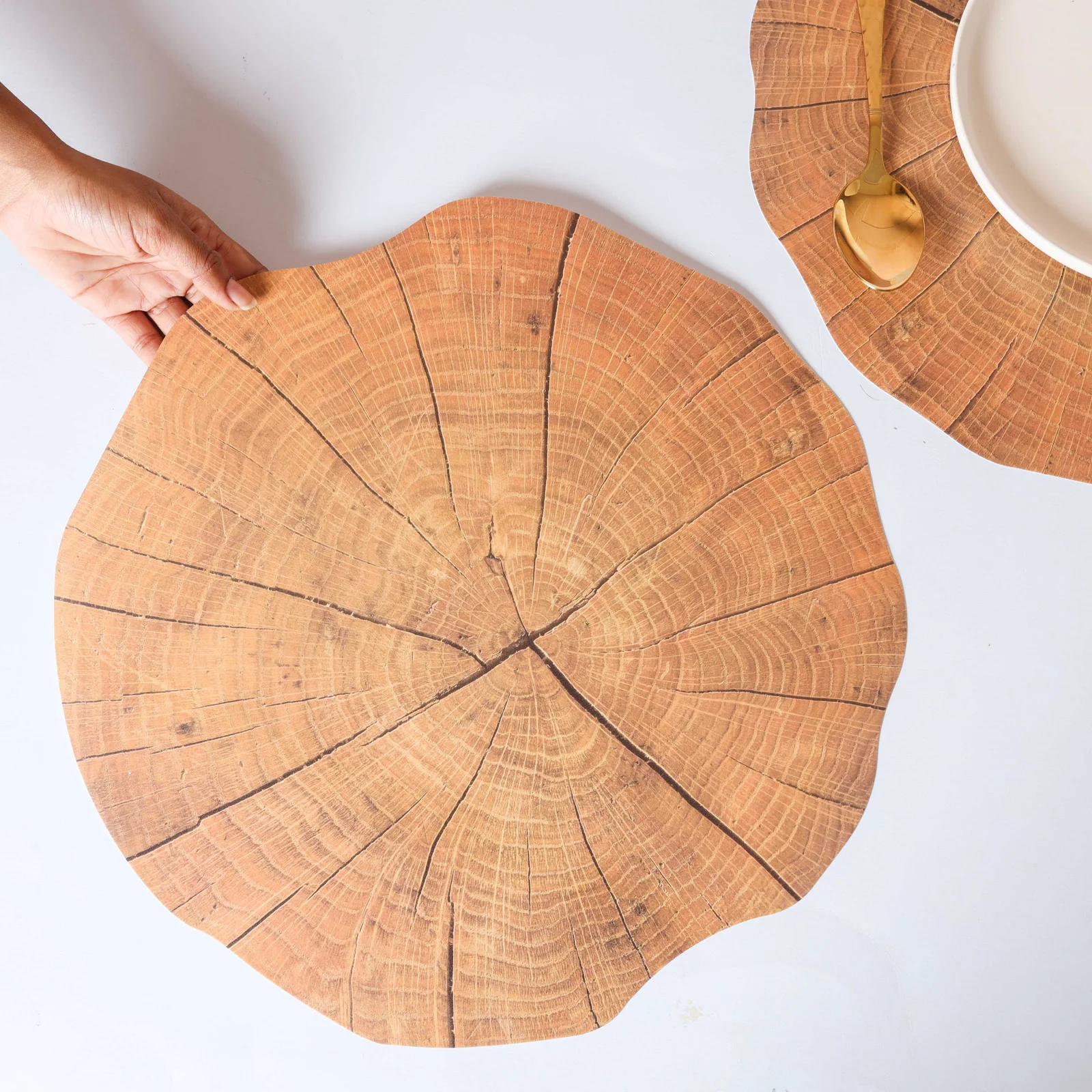 Wood Table Mat Set of 6 - Image 3