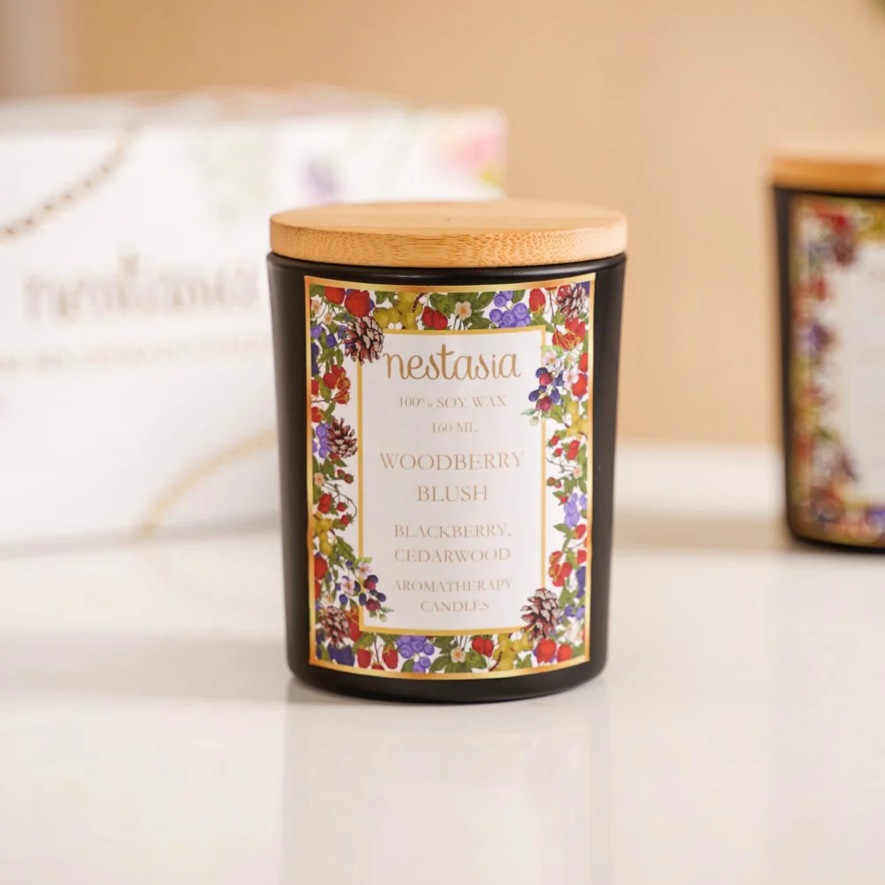 Woodberry Scented Candle Jar With Lid Set Of 2 - Image 6