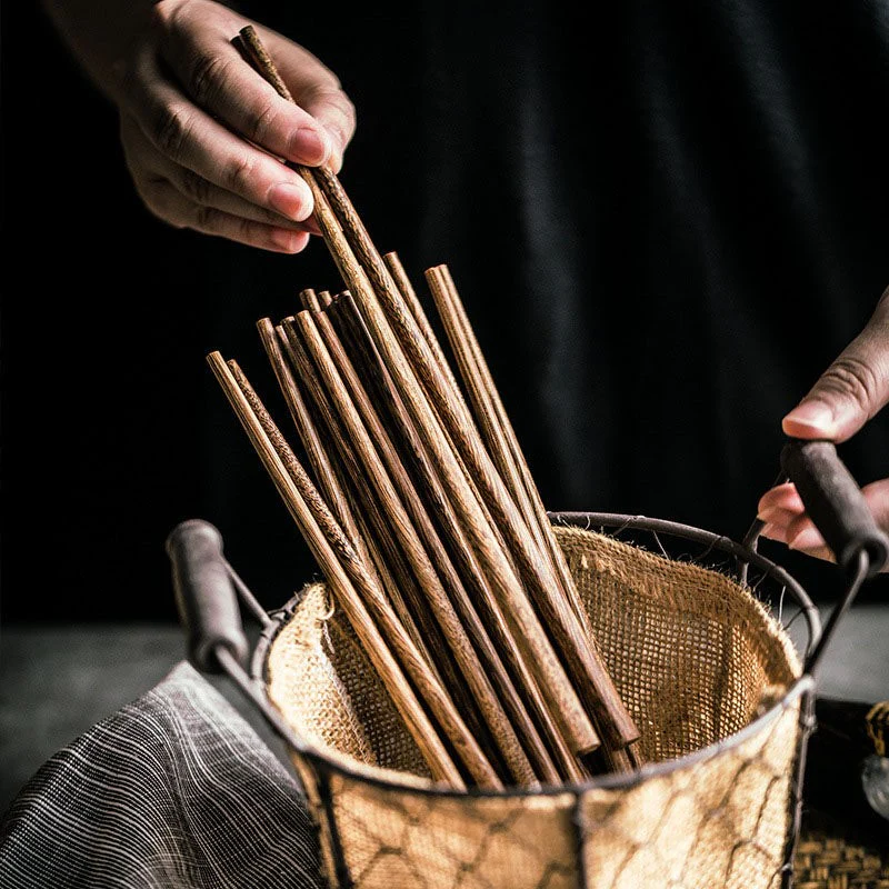 Wooden Chopsticks Set of 4 - Image 4
