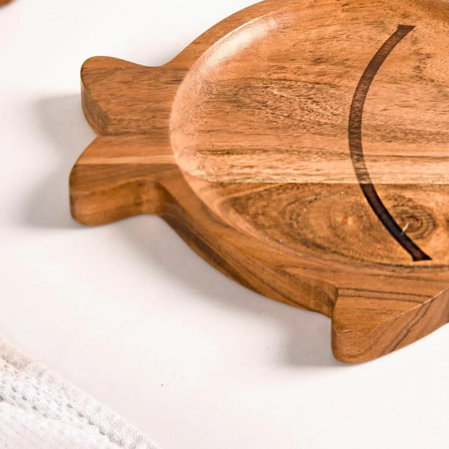 Wooden Fish Serving Platter 9 Inch - Image 6