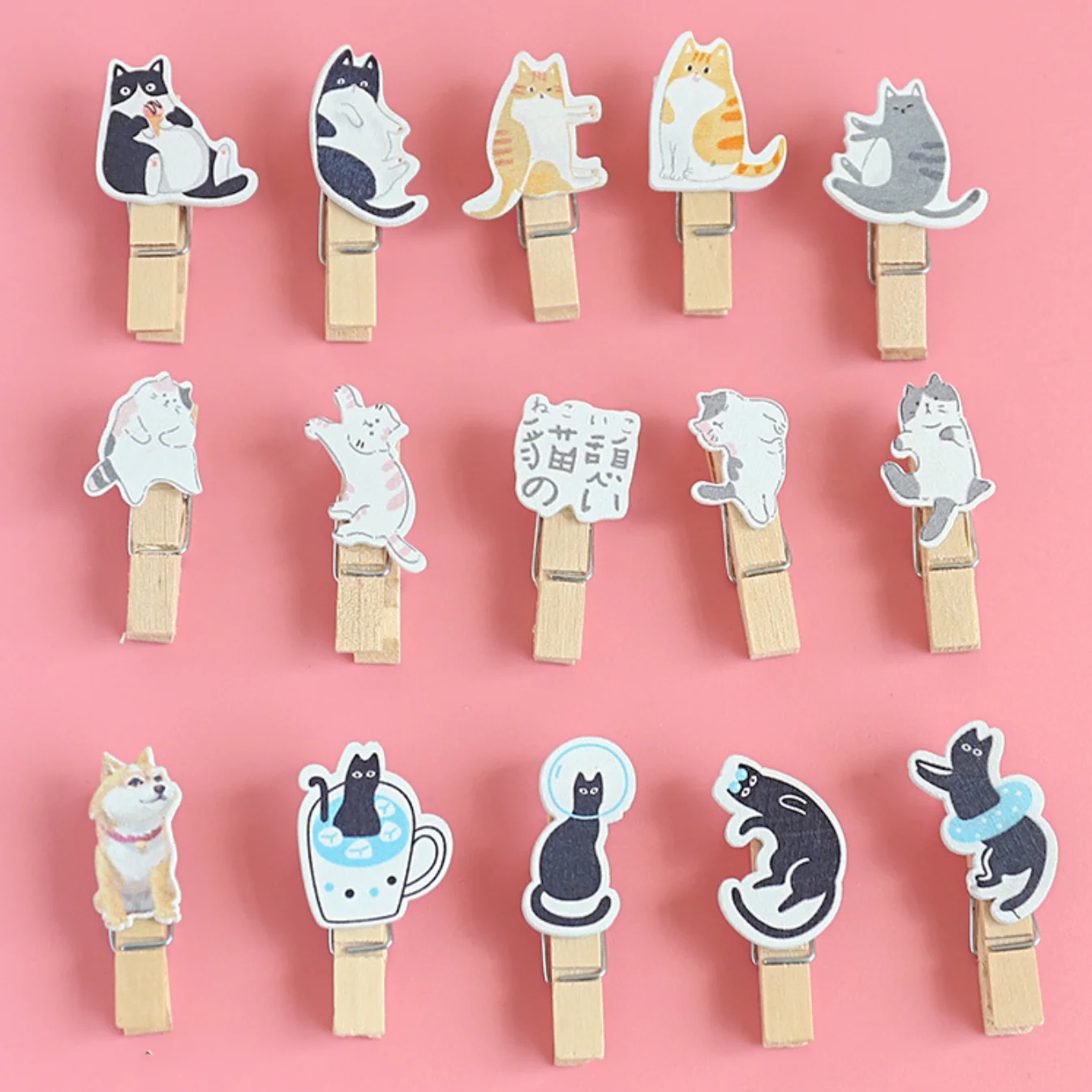 Wooden Hanging Clips - Set of 10