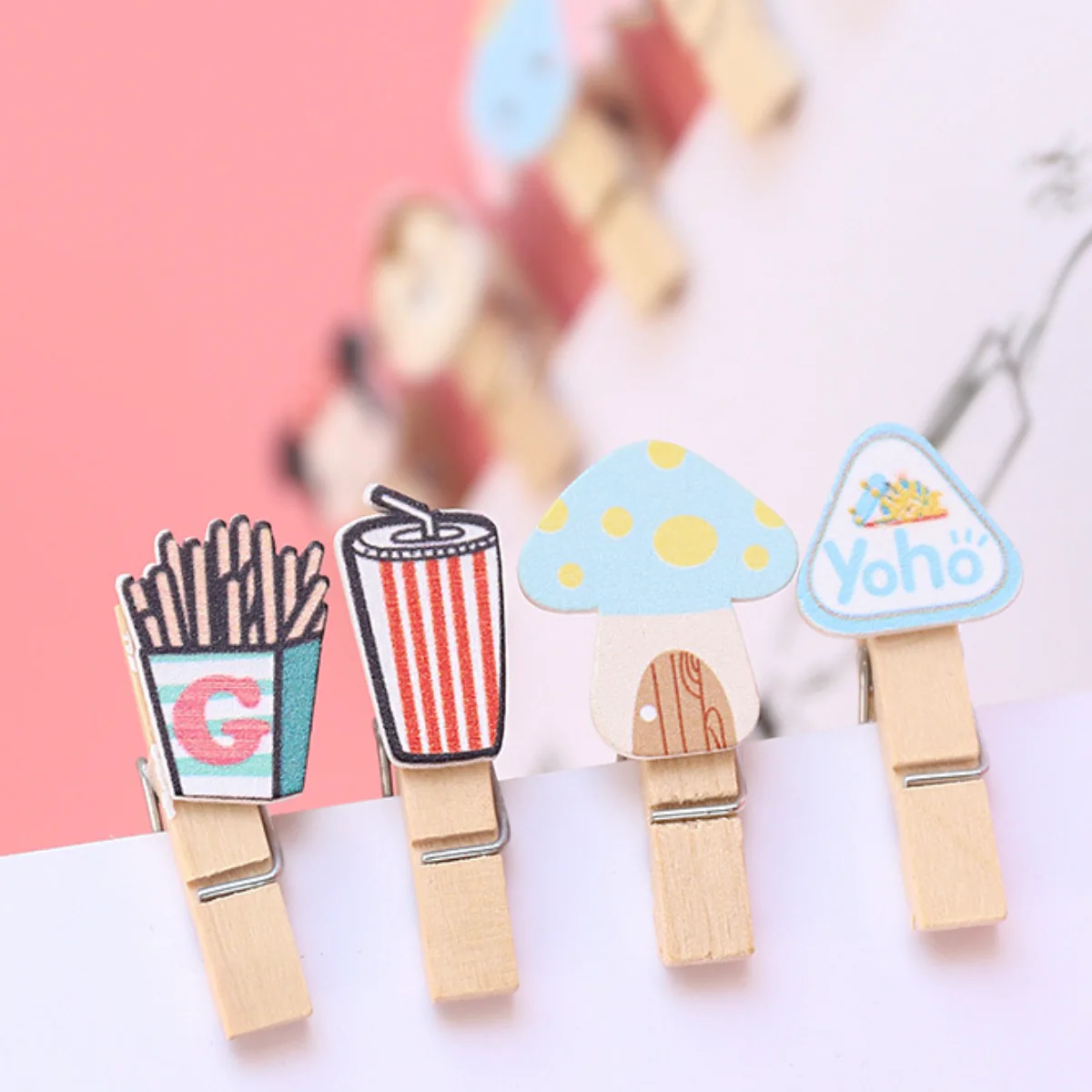 Wooden Hanging Clips - Set of 10 - Image 2