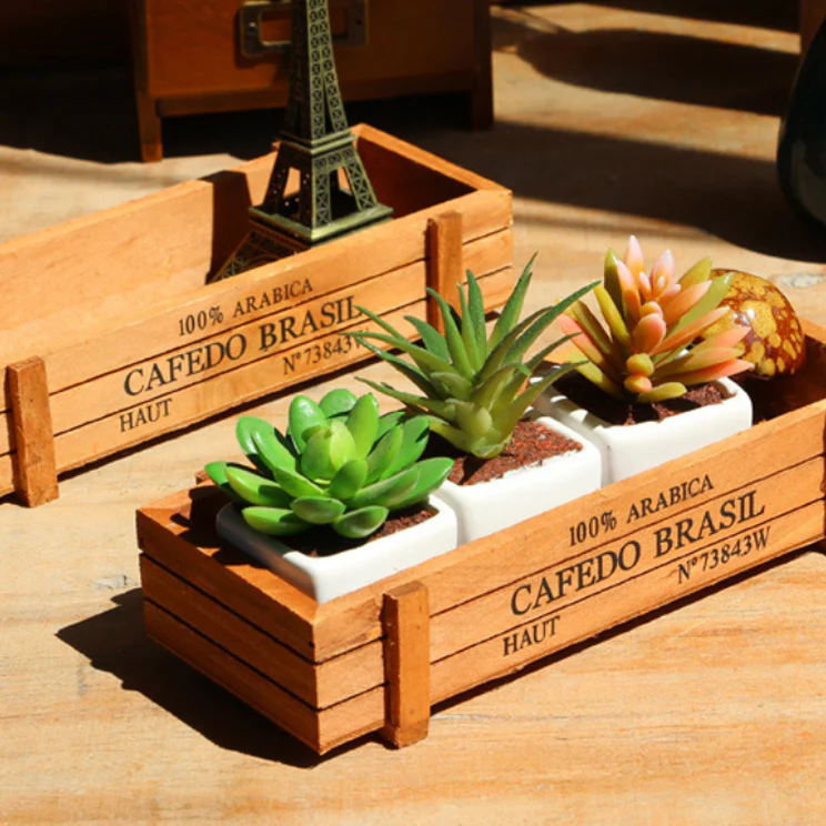 Wooden Plant Holder - Set of 2 - Image 3