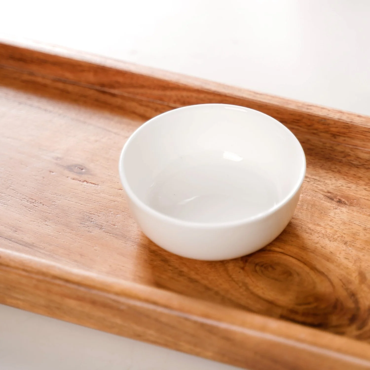 Wooden Snack Platter With Dip Bowls - Image 6