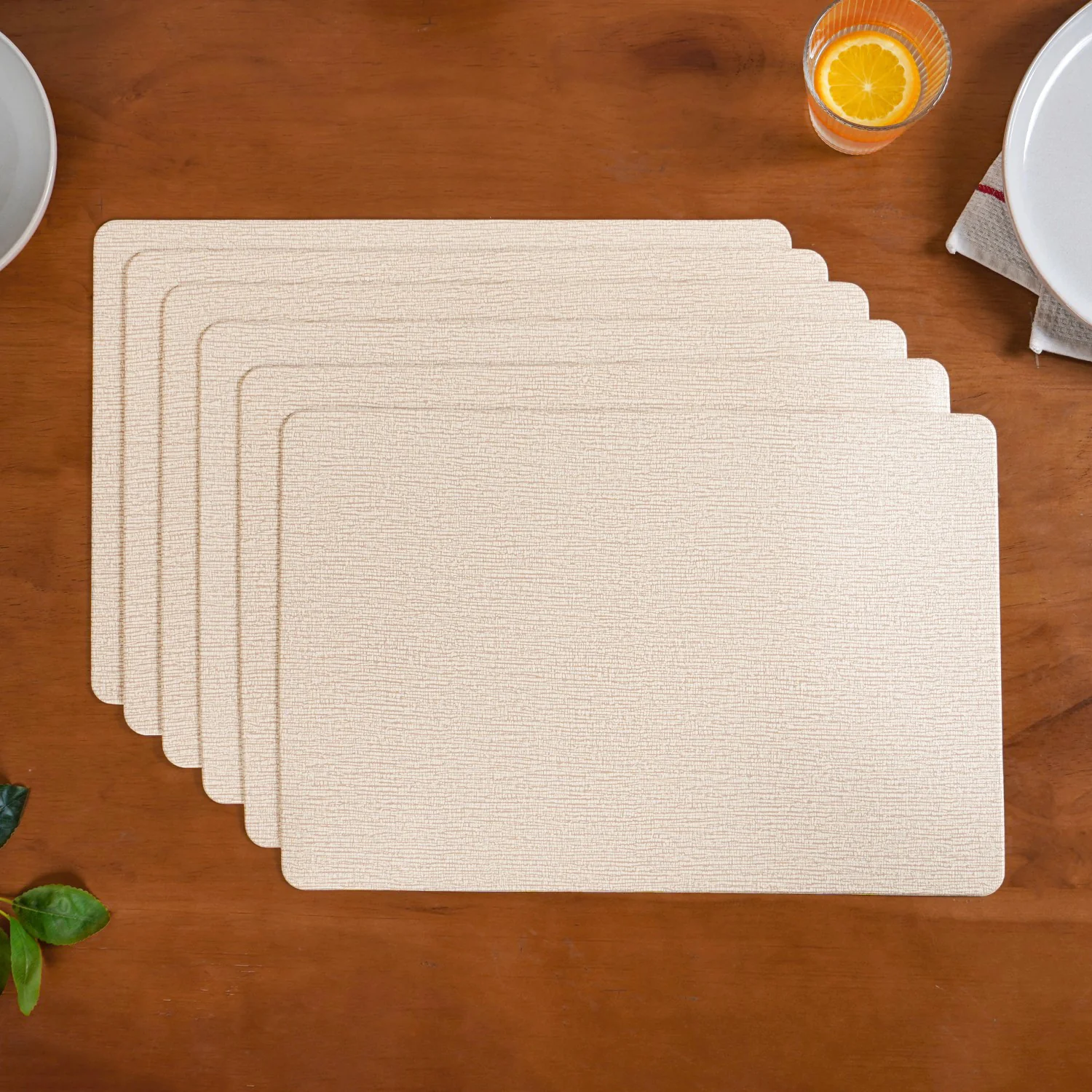 Wooden Texture Placemat Set Of 6 - Image 8