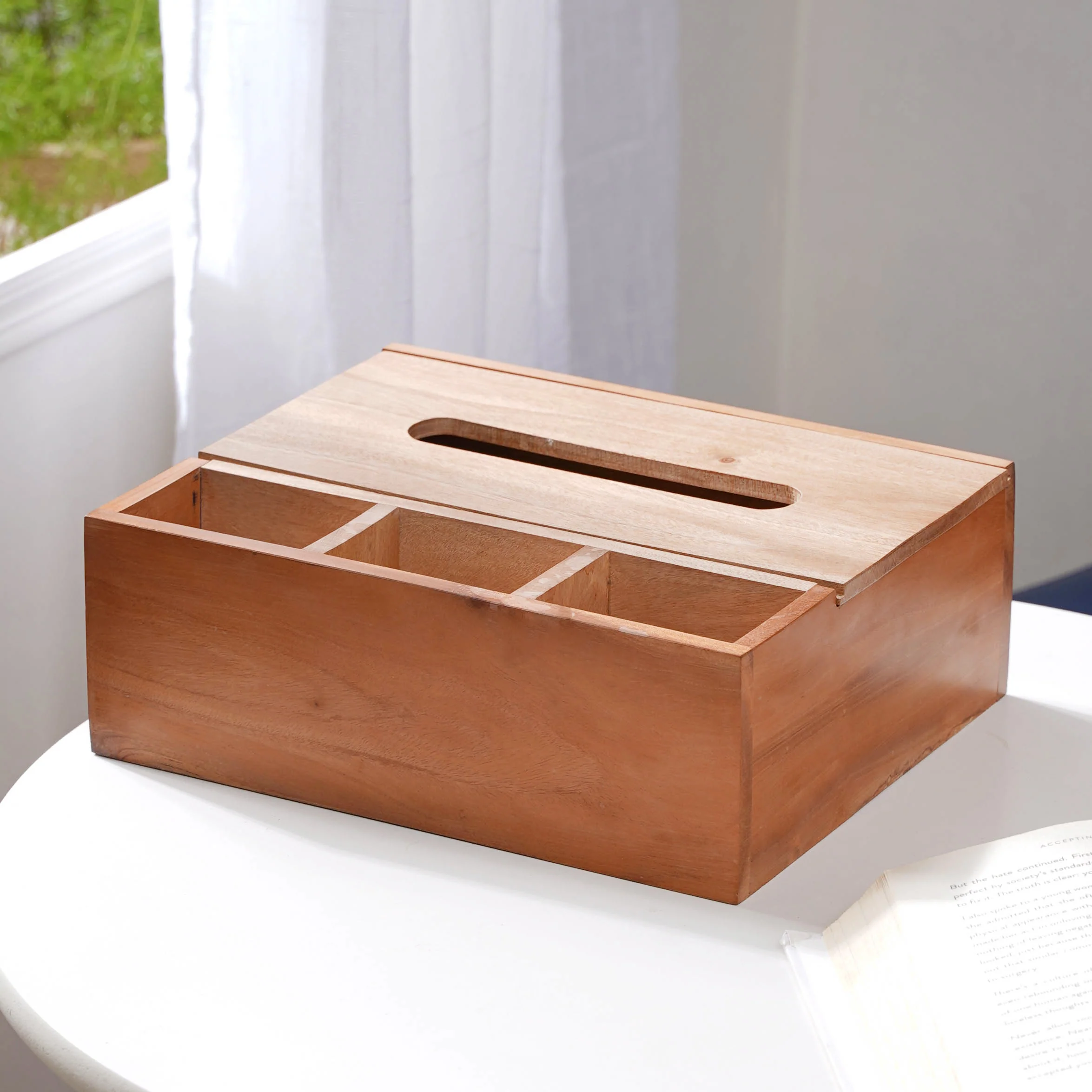 Wooden Tissue Box And Organiser - Image 6