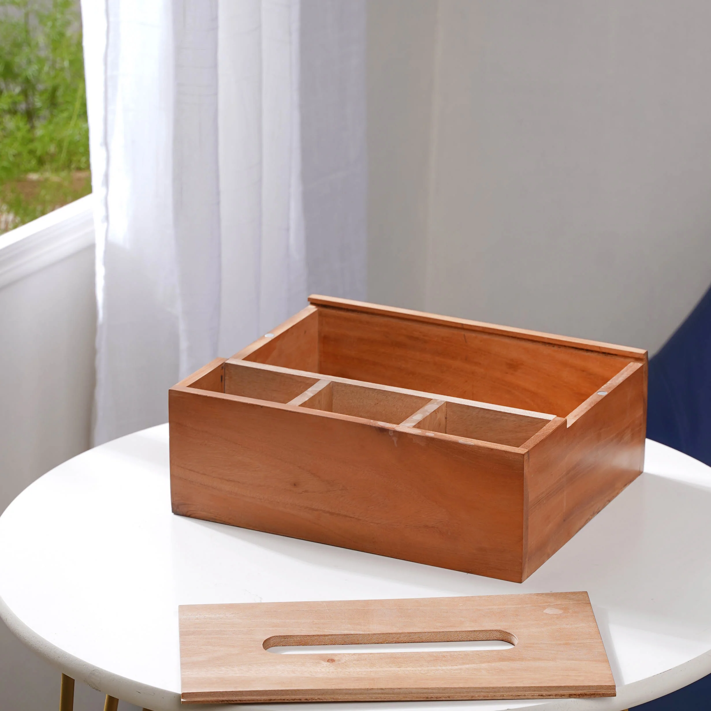 Wooden Tissue Box And Organiser - Image 8