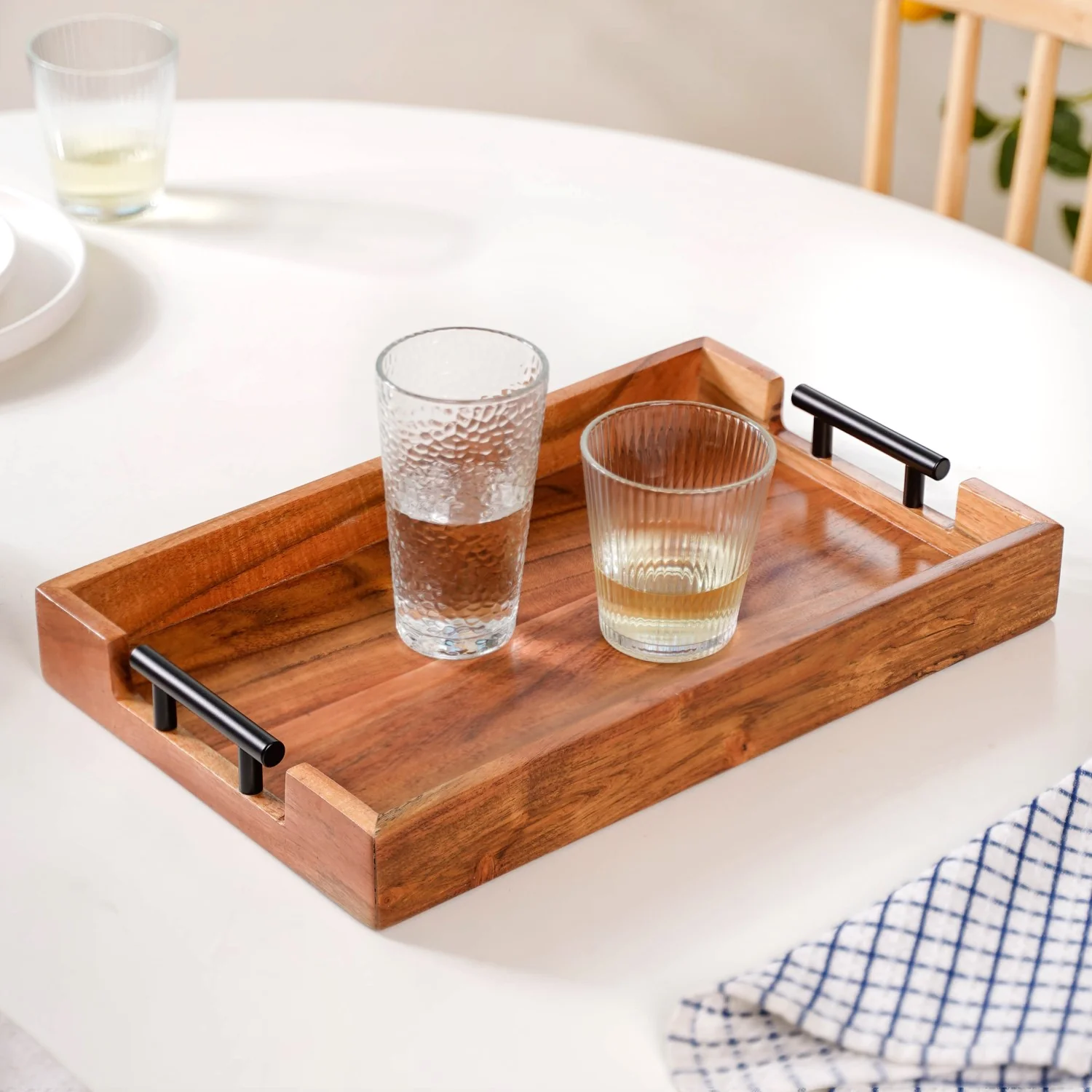 Wooden Tray With Handles - Image 3
