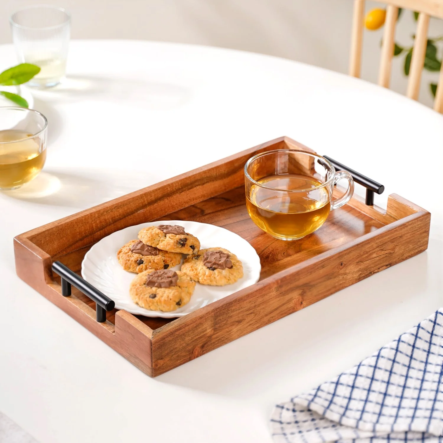 Wooden Tray With Handles - Image 4