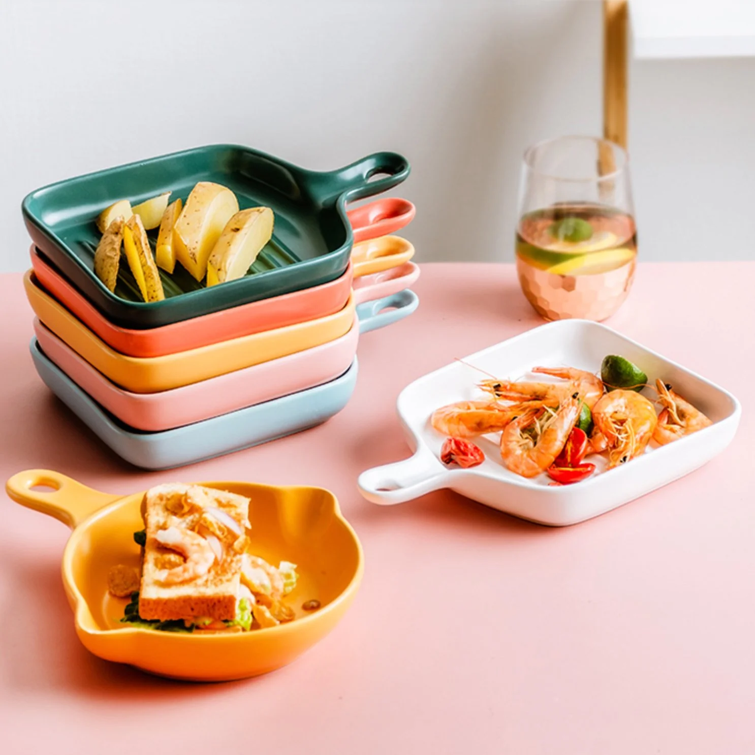 Yellow Ceramic Grill Plate - Image 8