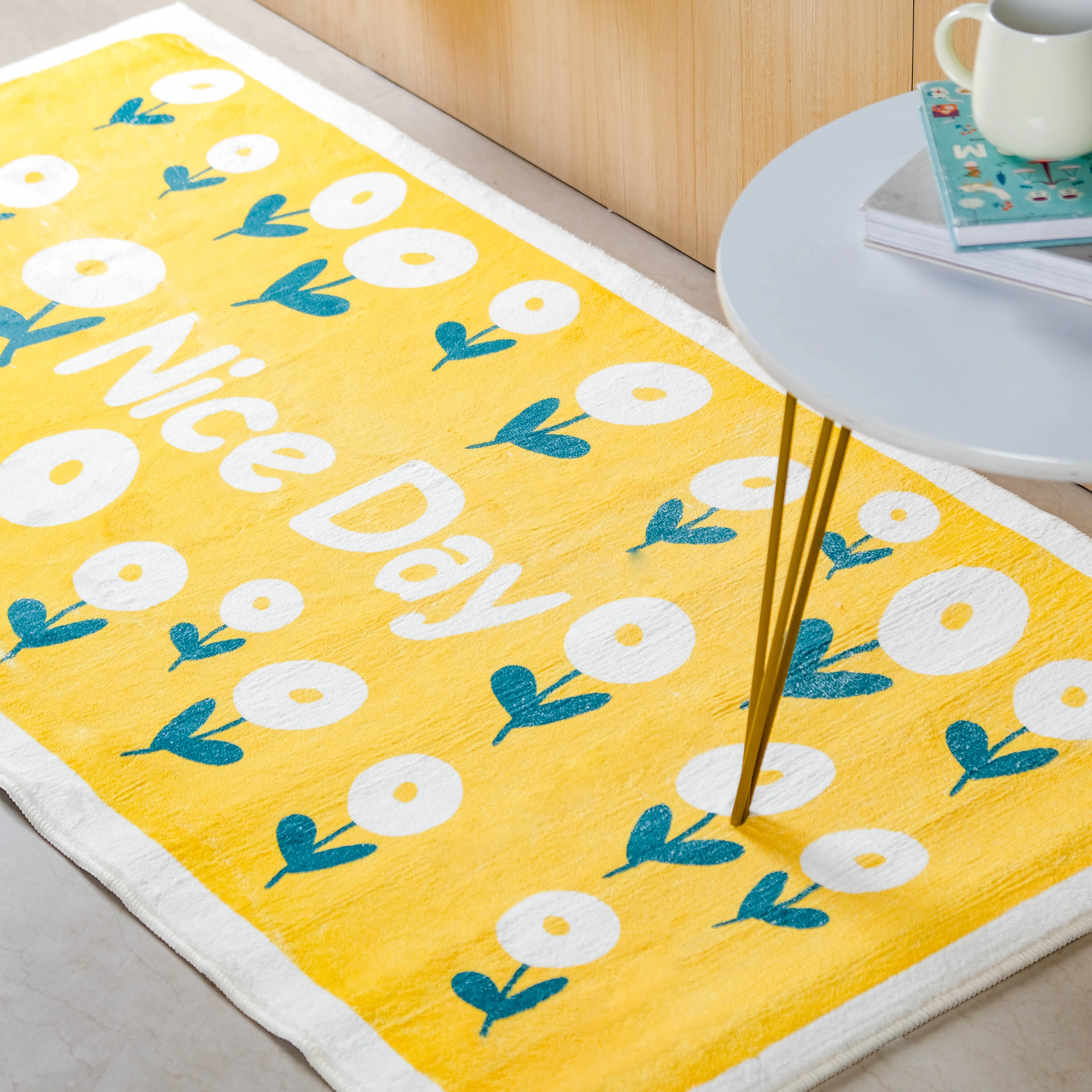 Yellow Floor Runner Rug Large - Image 4