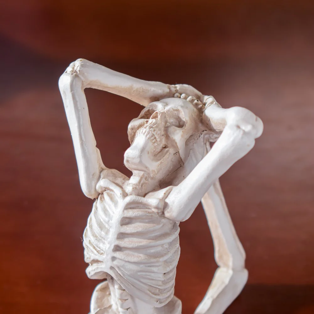 Yoga Skeleton Showpiece White Set Of 3 - Image 11
