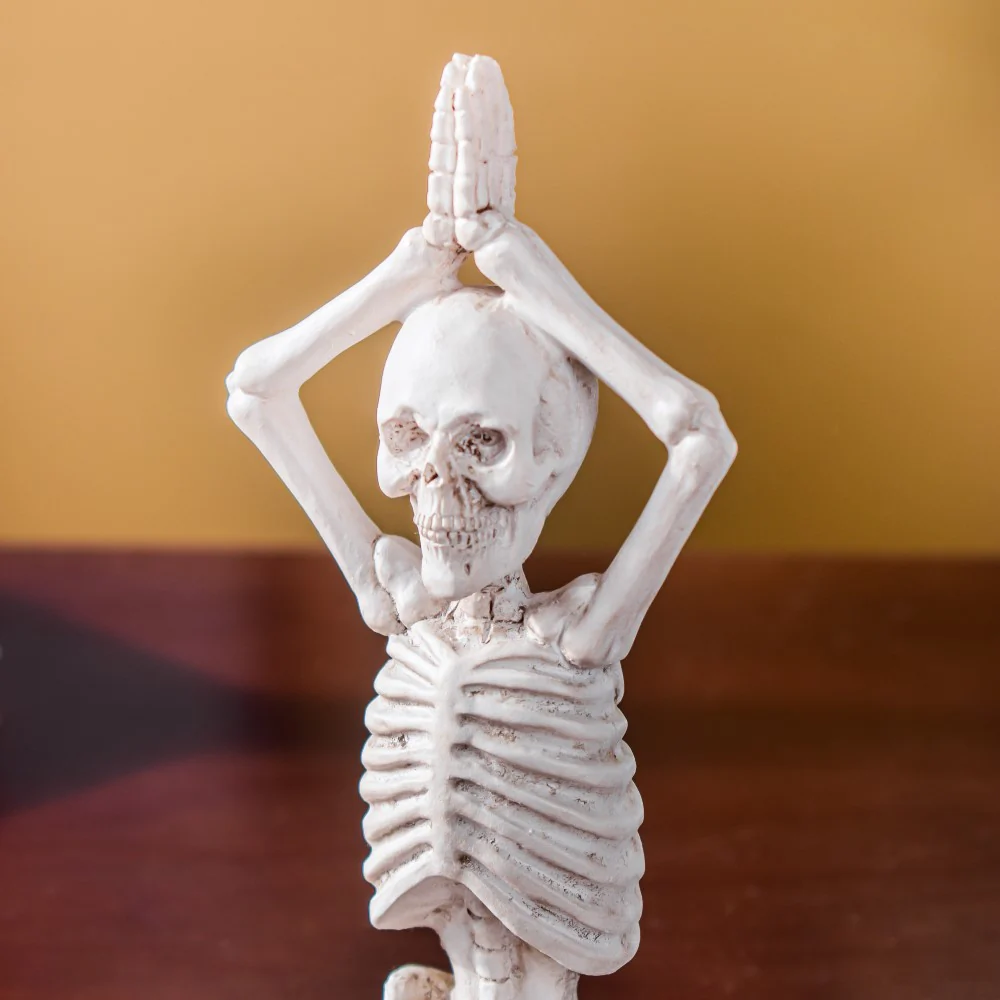 Yoga Skeleton Showpiece White Set Of 3 - Image 9