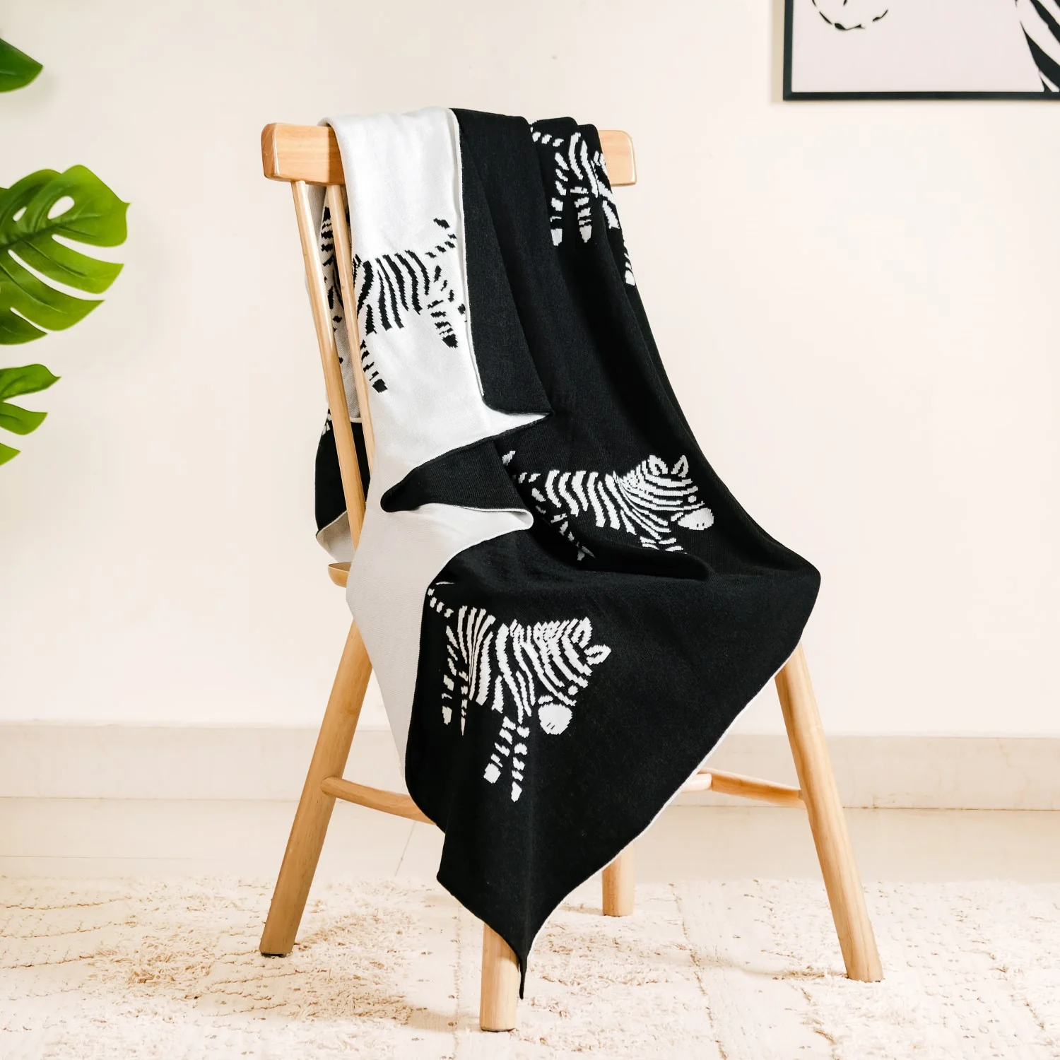 Zebra Reversible Throw Blanket - Image 2