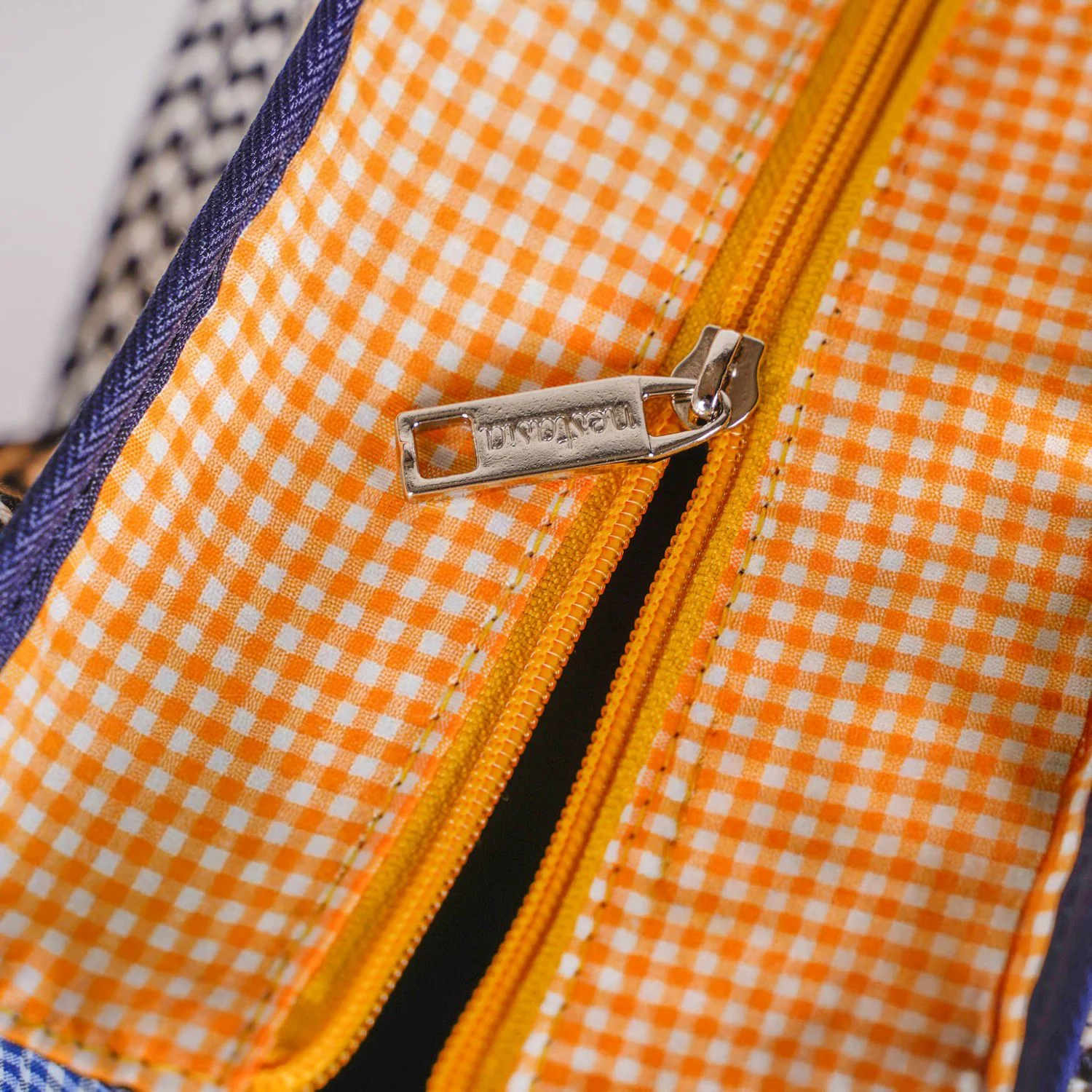 Zesty Checkered Lunch Bag Yellow - Image 8