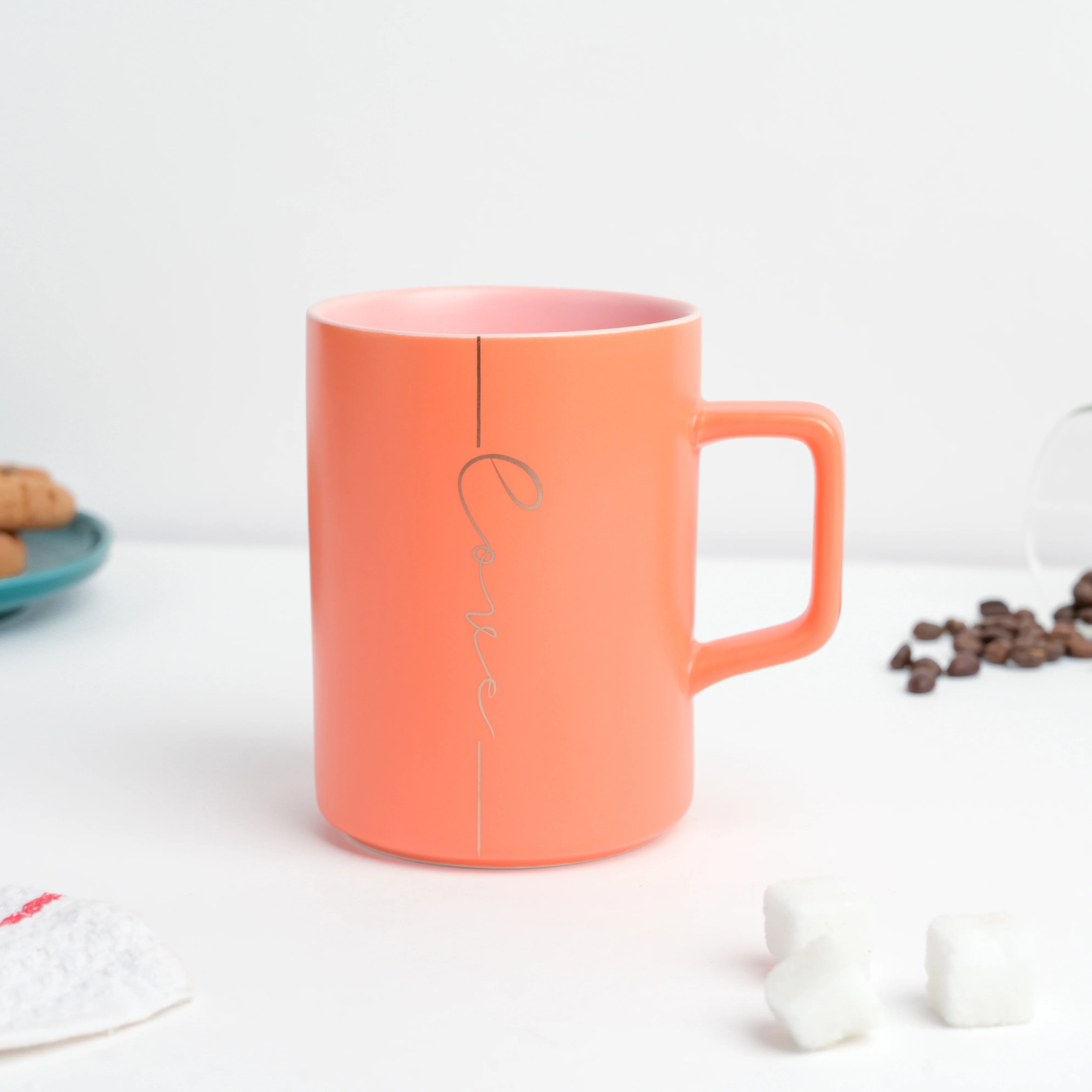 Zesty Orange Ceramic Coffee Mug 400 ml - Image 4