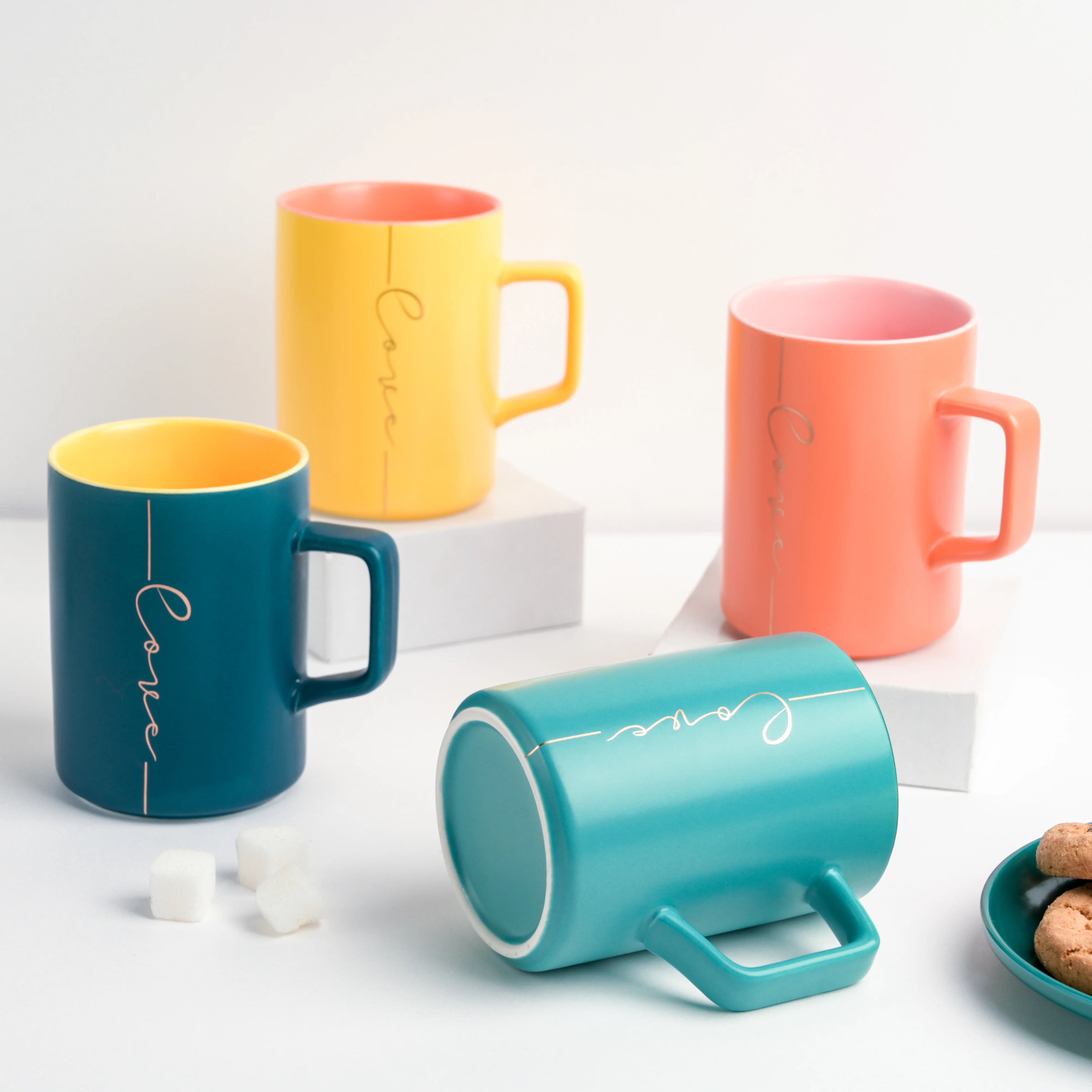 Zesty Orange Ceramic Coffee Mug 400 ml - Image 6