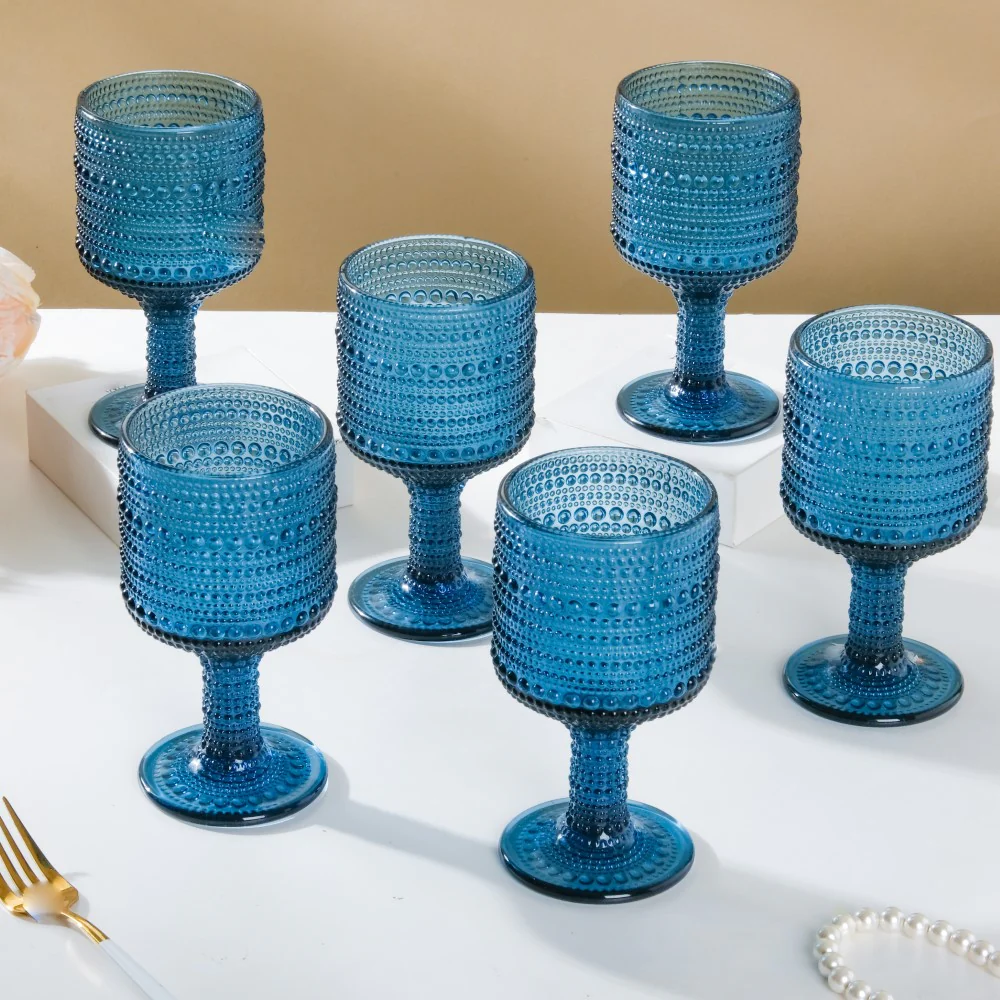 Zesty Wine Glass Blue Set Of 6 250ml - Image 3