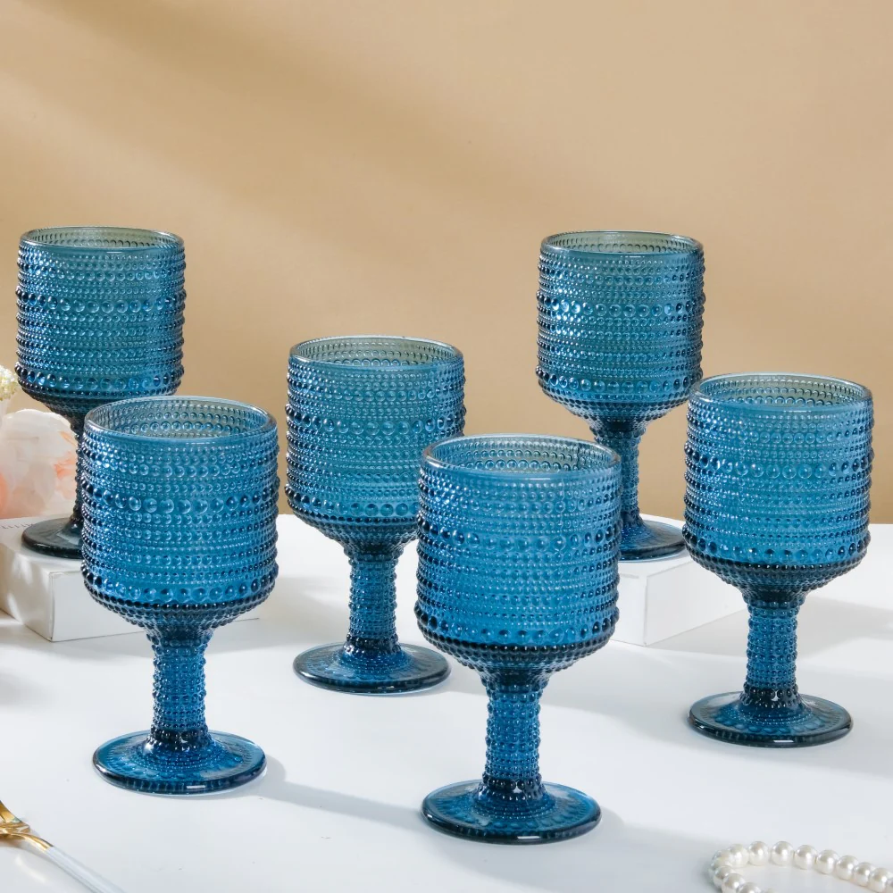 Zesty Wine Glass Blue Set Of 6 250ml - Image 5