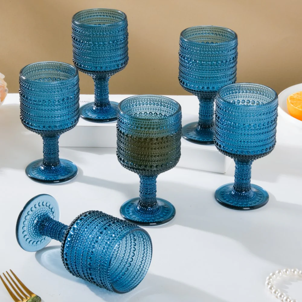 Zesty Wine Glass Blue Set Of 6 250ml - Image 6
